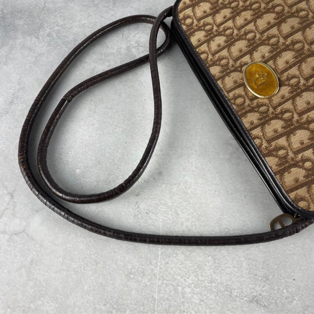 Dior Shoulder Bag, Trotter Pattern, Brown, Crossbody 20x27cm AB Condition - Picture 9 of 11